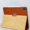 Casemade iPad 12.9 Leather Case - Tan Stand