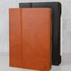 Casemade Air 4th 5th Gen Leather iPad Case in black and tan
