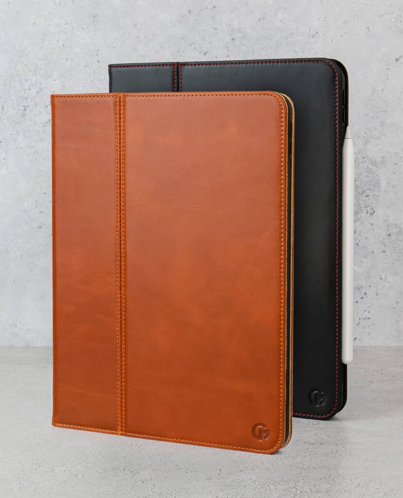 Casemade Pro 11 1st 2nd 3rd 4th gen Leather iPad Case in black and tan